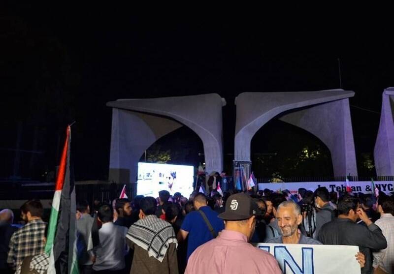 اجتماع همبستگی با دانشجویان آمریکایی حامی فلسطین +عکس