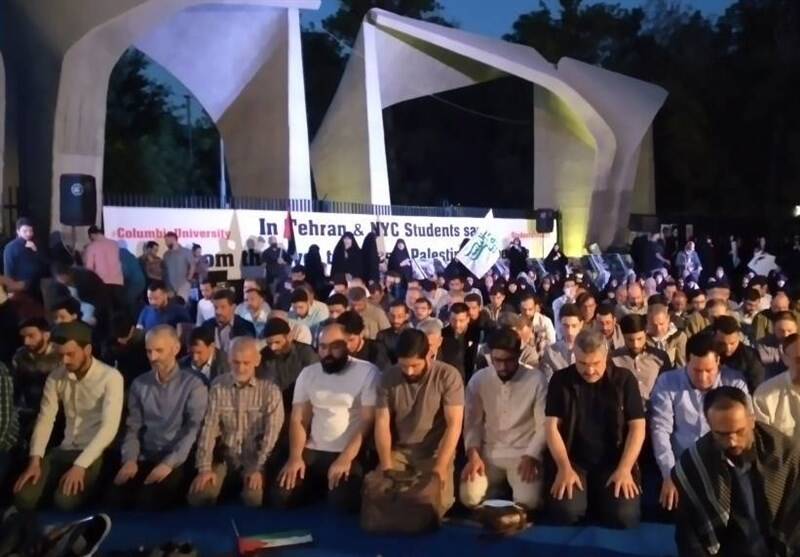 اجتماع همبستگی با دانشجویان آمریکایی حامی فلسطین +عکس