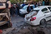 لحظه انفجار چاه فاضلاب در تبریز