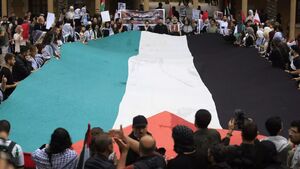 تصاویری از تجمع های مداوم دانشجویان حامی ملت فلسطین