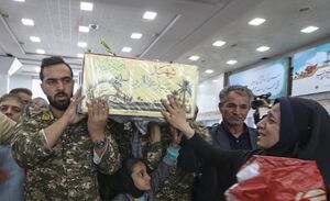استقبال از پیکر شهید دفاع مقدس در شیراز