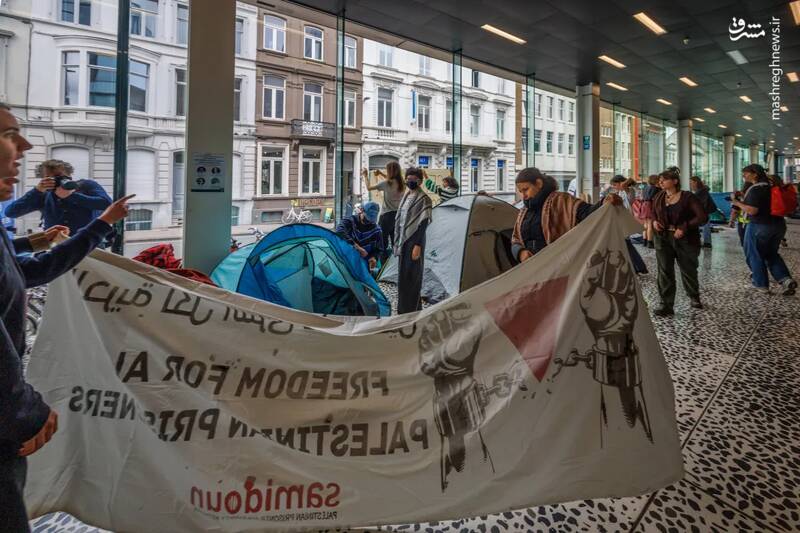 اعتراضات ضد صهیونیستی دانشجویان در دانشگاه گنت - بلژیک