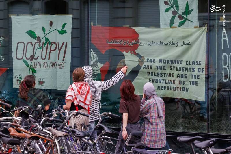 اعتراضات ضد صهیونیستی دانشجویان در دانشگاه گنت - بلژیک