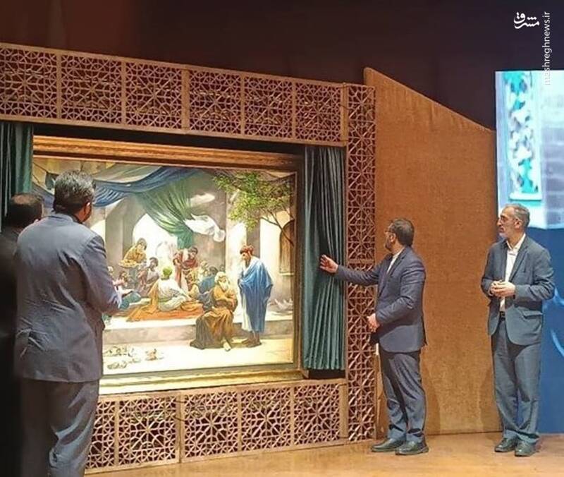 عکس / رونمایی از تازهترین تابلوی نقاشی حسن روحالامین 2