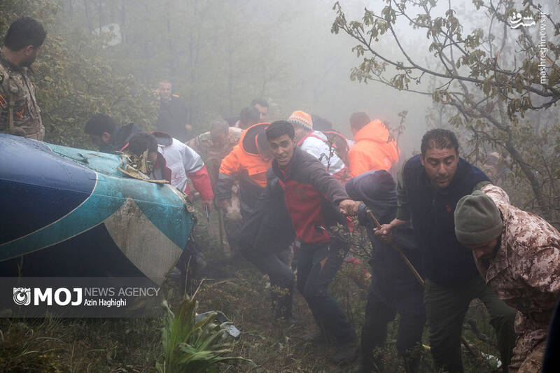 محل سانحه بالگرد حامل رئیس جمهور به روایت تصویر 16