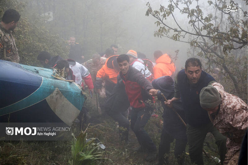 محل سانحه بالگرد حامل رئیس جمهور به روایت تصویر 12