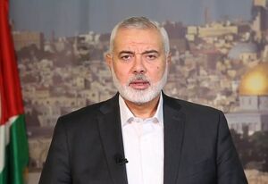 حضور اسماعیل هنیه در مراسم تشییع شهید جمهور