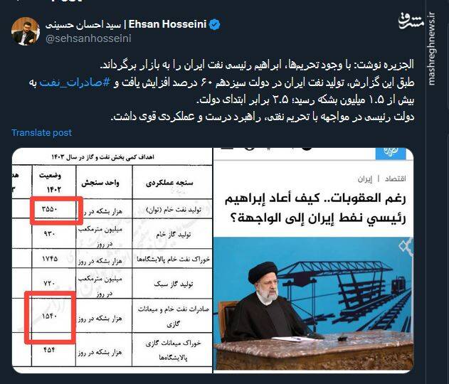 رئیسی با وجود تحریمها نفت ایران را به بازار برگرداند