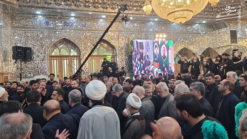 عکس / حضور حداد عادل در مراسم خاکسپاری شهید امیرعبداللهیان 2