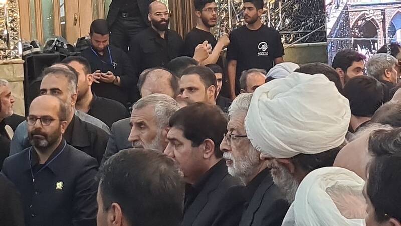 عکس / حضور حداد عادل در مراسم خاکسپاری شهید امیرعبداللهیان 3