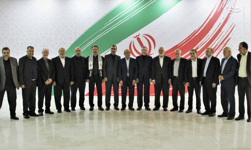 دیدار رهبران گروههای مقاومت فلسطین با علی باقری