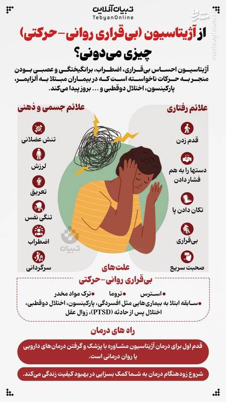 اینفوگرافیک/ از آژیتاسیون (بیقراری روانی-حرکتی) چیزی میدونی؟