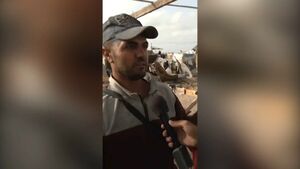 رجزخوانی یک شهروند فلسطینی در رفح + فیلم