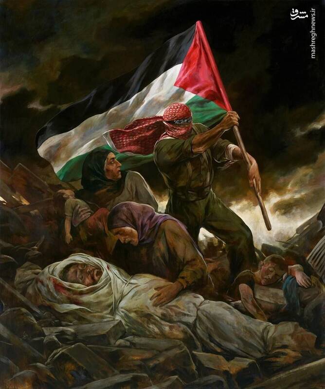 عکس / اثر جدید حسن روح الامین برای غزه 2