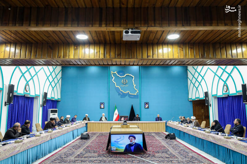 عکس/ اولین جلسه شورای عالی انقلاب فرهنگی بدون حضور رئیسی