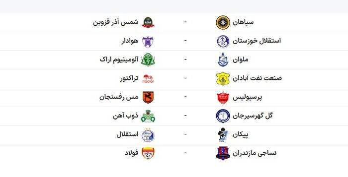 تغییر ساعت آغاز دیدارهای هفته آخر لیگ برتر فوتبال