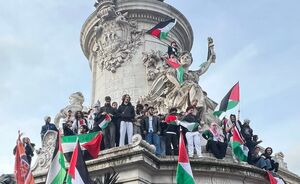 تظاهرات همبستگی با غزه در خیابان‌های پاریس