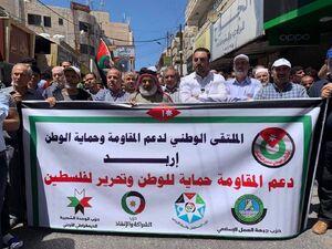تظاهرات مردم اردن در همبستگی با غزه