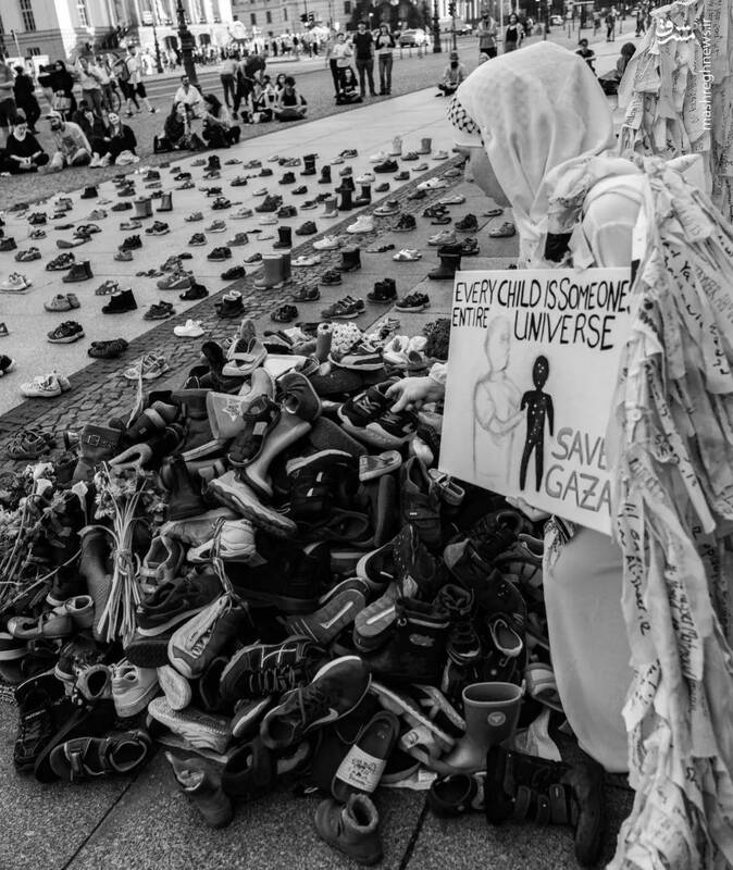 گرامیداشت یاد قربانیان جنگ در غزه توسط فعالان حامی فلسطین در برلین