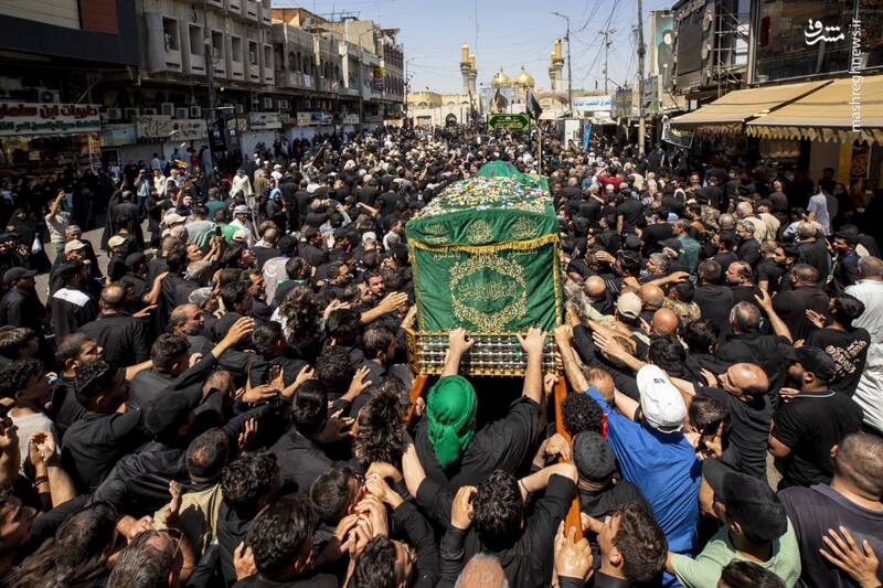عکس / تشییع پیکر نمادین جوادالائمه در کاظمین 2