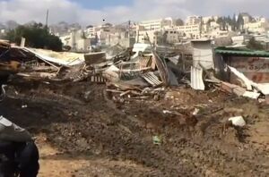 تخریب خیابان‌های جنین توسط بولدوزرهای نظامیان اسرائیلی