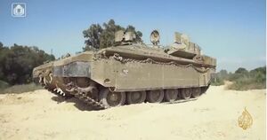 انهدام نفربر ۳ میلیون دلاری با راکت ارزان قیمت مقاومت