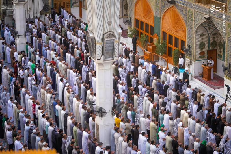 عکس / اقامه نماز عید قربان در حرم امیرالمومنین 10
