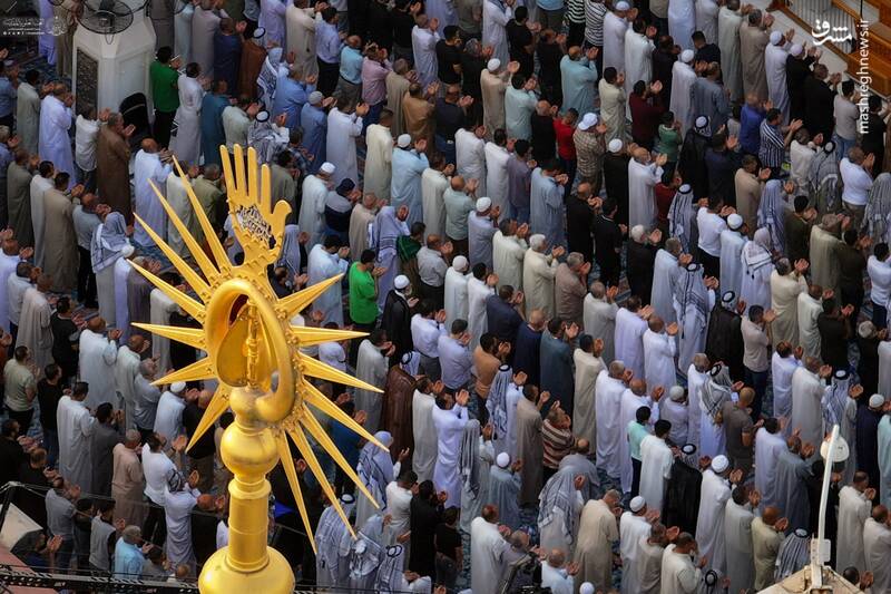 عکس / اقامه نماز عید قربان در حرم امیرالمومنین 3