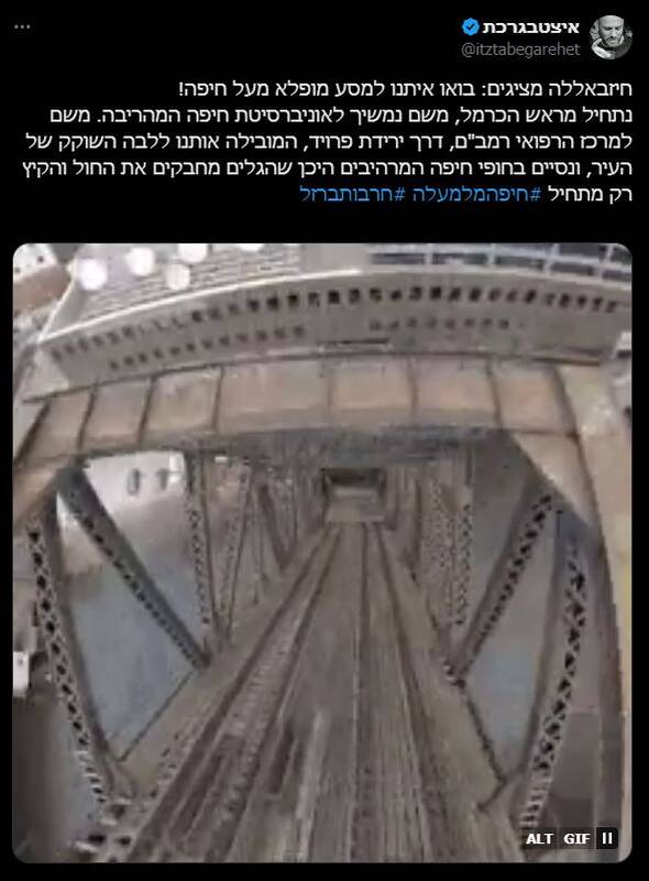 حزب الله لبنان تقدیم می کند: با ما به یک تور مسافرتی شگفت انگیز بر فراز آسمان حیفا بیایید!