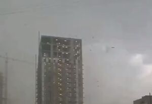 طوفان و رعد و برق بی‌سابقه در مسکو