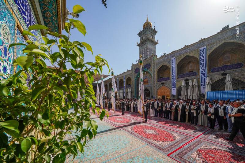عکس / آیین اهتزاز پرچم غدیر در حرم مطهر علوی 6