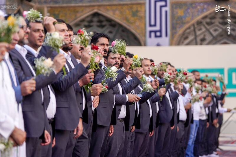 عکس / آیین اهتزاز پرچم غدیر در حرم مطهر علوی 3