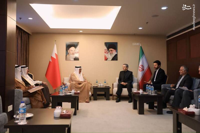 عکس / دیدار وزیر خارجه بحرین با علی باقری 6