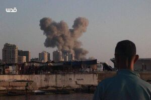 لحظه بمباران خانه‌ای در غزه