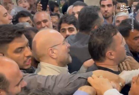 استقبال شدید از قالیباف در فرودگاه اهواز