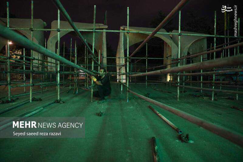 عکس/ آماده سازی غرفههای مهمونی کیلومتری غدیر