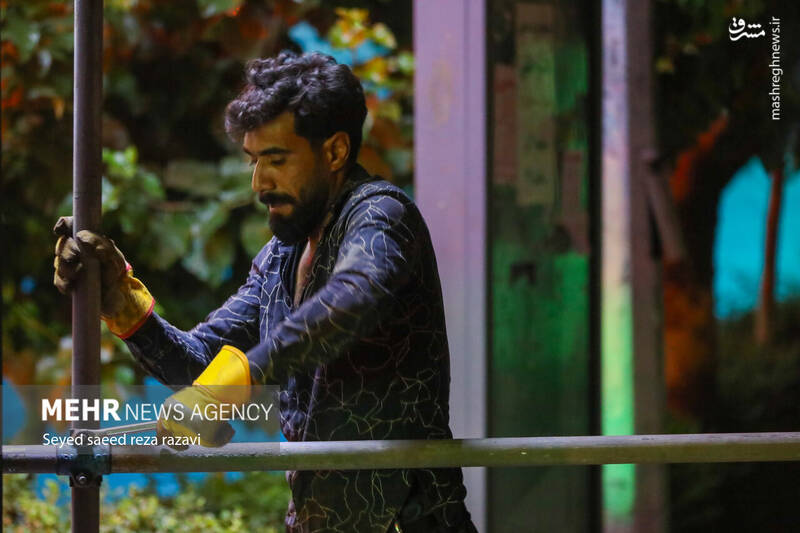 عکس/ آماده سازی غرفههای مهمونی کیلومتری غدیر