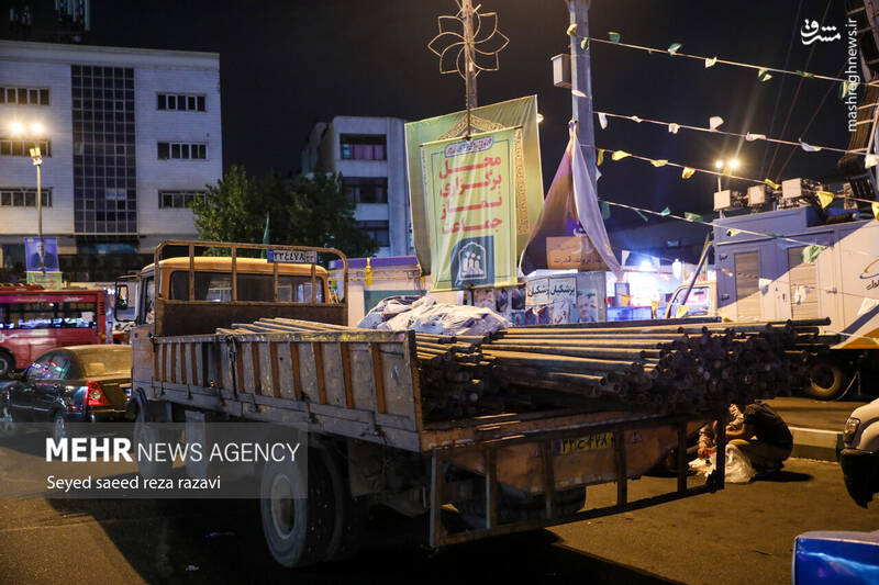 عکس/ آماده سازی غرفههای مهمونی کیلومتری غدیر