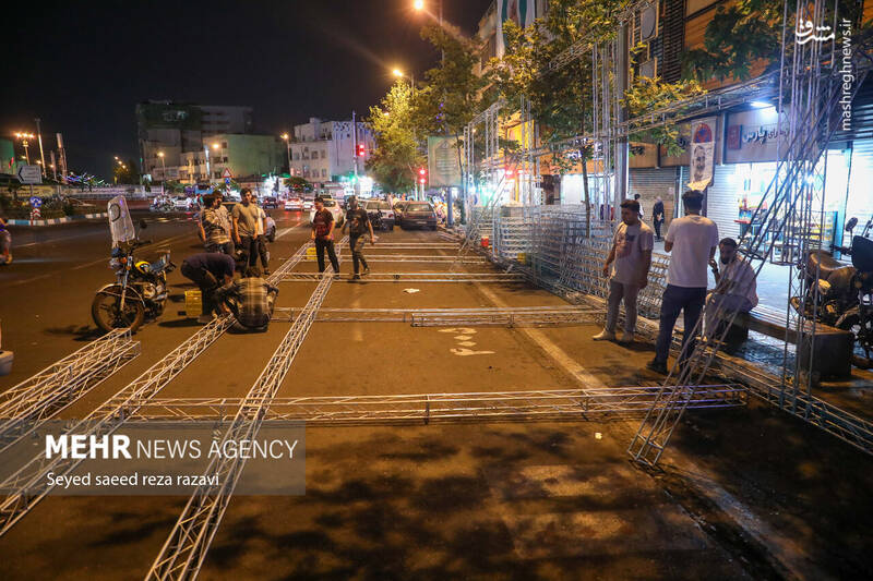 عکس/ آماده سازی غرفههای مهمونی کیلومتری غدیر