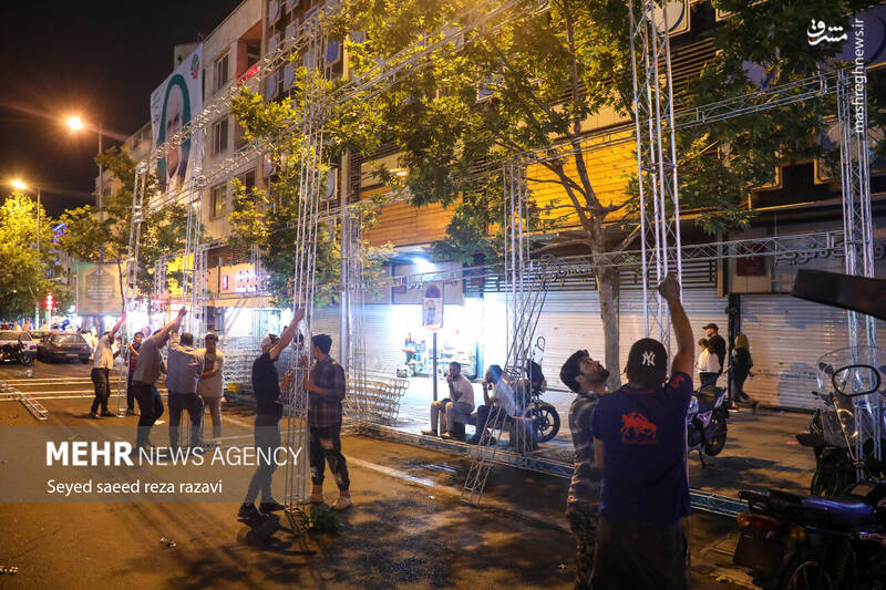 عکس/ آماده سازی غرفههای مهمونی کیلومتری غدیر