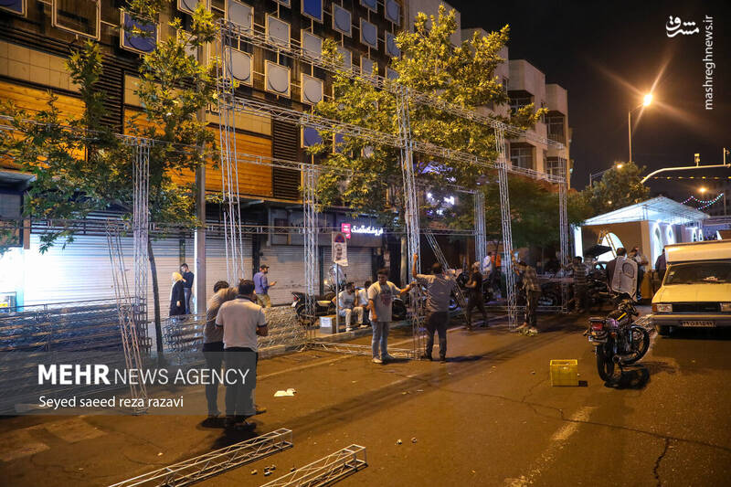 عکس/ آماده سازی غرفههای مهمونی کیلومتری غدیر