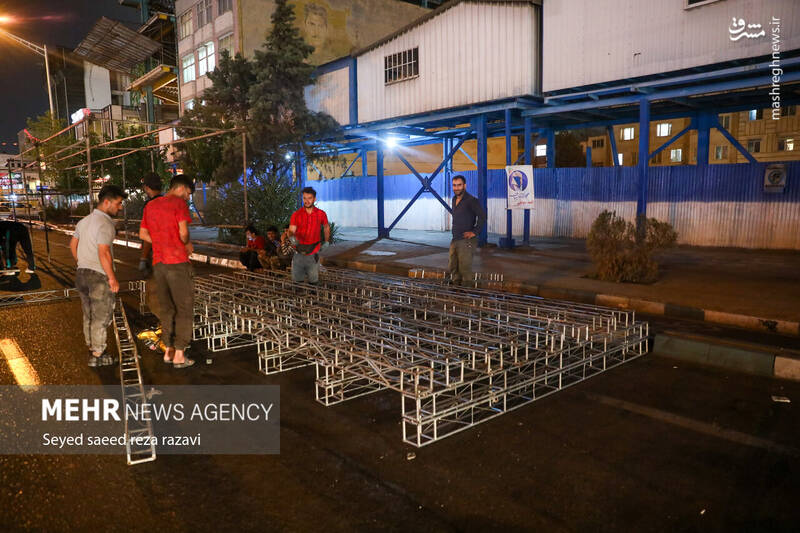 عکس/ آماده سازی غرفههای مهمونی کیلومتری غدیر