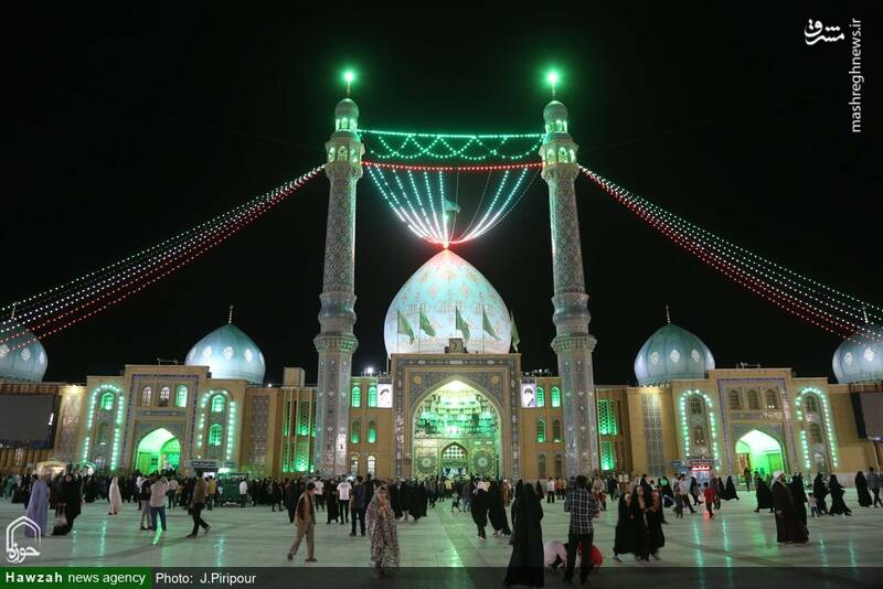 عکس/ حال و هوای مسجد مقدس جمکران در شب عید غدیر