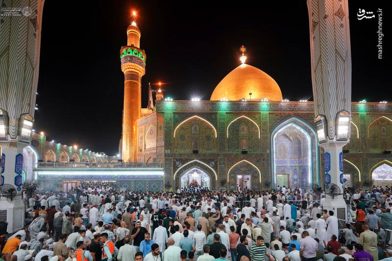 عکس / حال و هوای شام غدیر در حرم امیرالمومنین (ع) 4