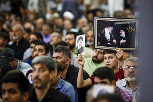 عکس/ مراسم اربعین شهید رئیسی و همراهان در مصلی تهران