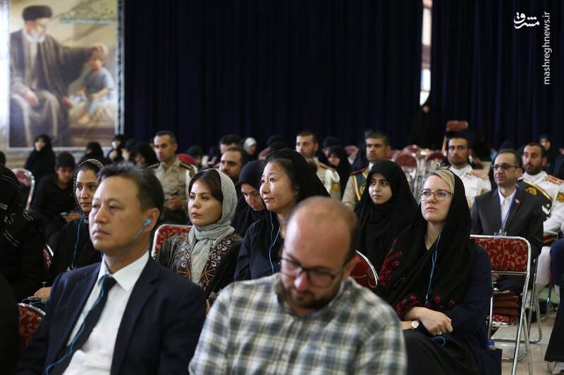 عکس/ حضور مهمانان خارجی در مراسم اربعین شهدای پرواز