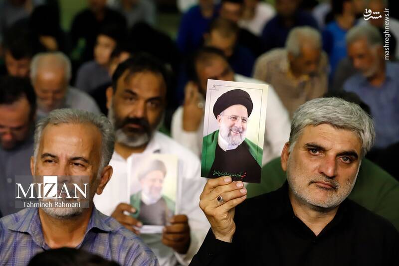 عکس/ مراسم اربعین شهید رئیسی و همراهان در مصلی تهران