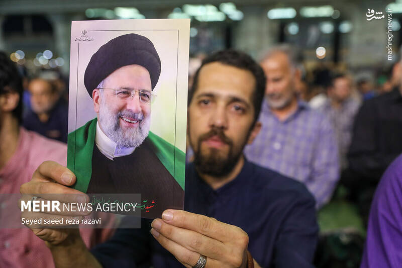 عکس/ مراسم اربعین شهید رئیسی و همراهان در مصلی تهران