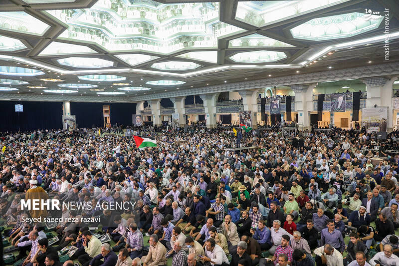 عکس/ مراسم اربعین شهید رئیسی و همراهان در مصلی تهران
