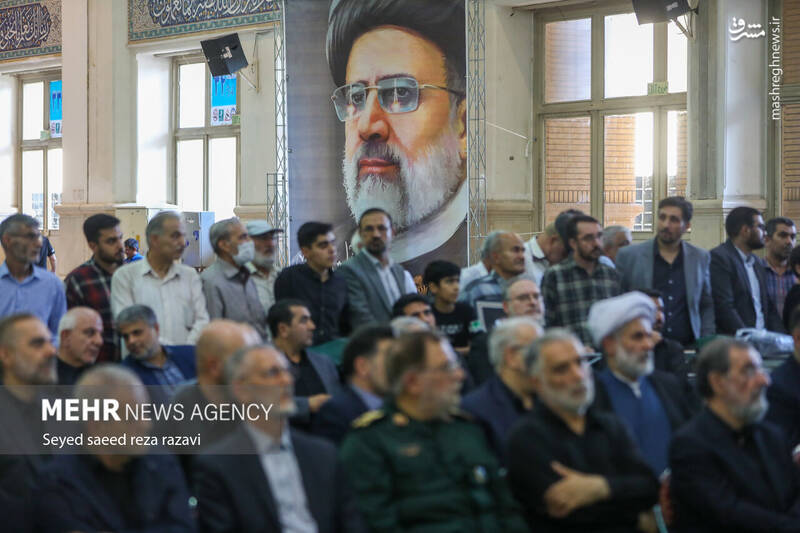 عکس/ مراسم اربعین شهید رئیسی و همراهان در مصلی تهران